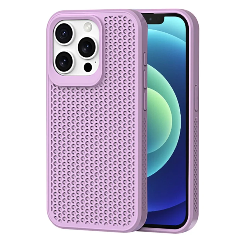 Capa para iPhone 12 / 12 Pro Dissipação de Calor PC+TPU Acessórios Móveis Atacado - Roxo