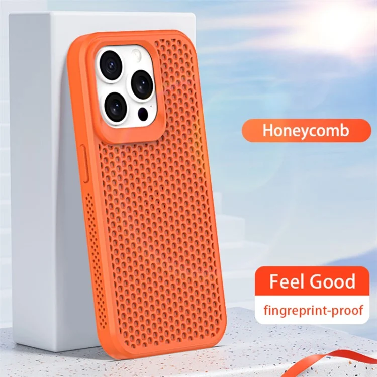 For iPhone 12 Pro Max Cover PC+TPU Heat Dissipation Mobile Phone Case Wholesale - Orange