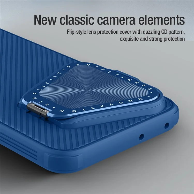 NILLKIN CamShield Prop Series for Huawei Pura 70 Case Slide Camera Protection PC + TPU Phone Cover - Blue