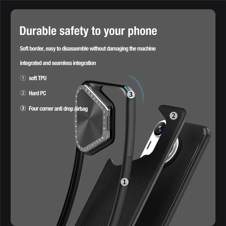 NILLKIN Текстурированная серия Prop для Huawei Pura 70 Pro / 70 Pro+ Чехол Корпус из ПК+ТПУ с крышкой для камеры со стойкой