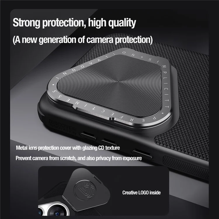 NILLKIN Текстурированная магнитная серия для Huawei Pura 70 Pro / 70 Pro+ Чехол Крышка объектива Подставка ПК + TPU Оболочка