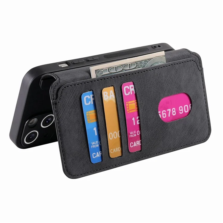 For Samsung Galaxy S24 Ultra Magnetic Case CASENEO Detachable Leather Phone Wallet Cover - Black