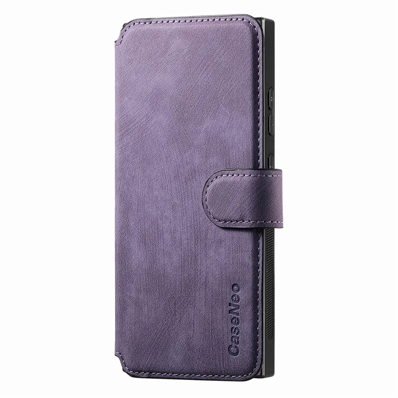 CASENEO MW-03 Per Samsung Galaxy S24 Ultra Custodia Retro in Pelle Rivestita in TPU Cover per Telefono 2 in 1 Staccabile - Viola