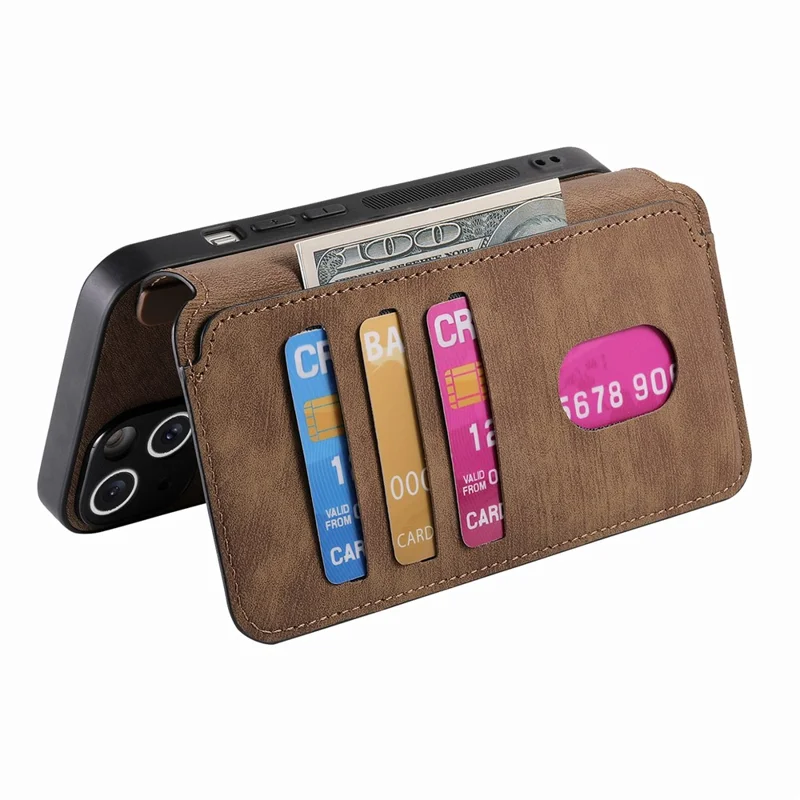 For Samsung Galaxy S24 Magnetic Case CASENEO Detachable Leather Phone Wallet Cover - Brown