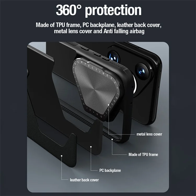 NILLKIN CamShield Prop Für Huawei Pura 70 Pro / Pura 70 Pro+ Kompatibel mit MagSafe Handyhülle Ständer Cover
