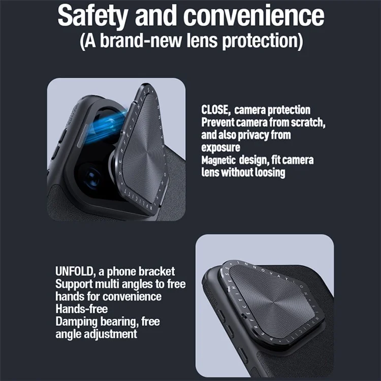 NILLKIN CamShield Prop Für Huawei Pura 70 Pro / Pura 70 Pro+ Kompatibel mit MagSafe Handyhülle Ständer Cover