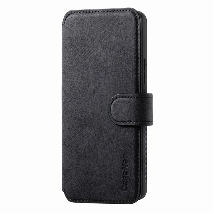 For Samsung Galaxy A15 4G / 5G Magnetic Case CASENEO Detachable Leather Phone Wallet Cover - Black