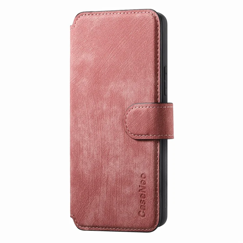 CASENEO MW-03 Для Samsung Galaxy A15 4G / 5G Чехол Ретро Кожаный Стенд RFID Блокировки Съемная Крышка Телефона - Розовый