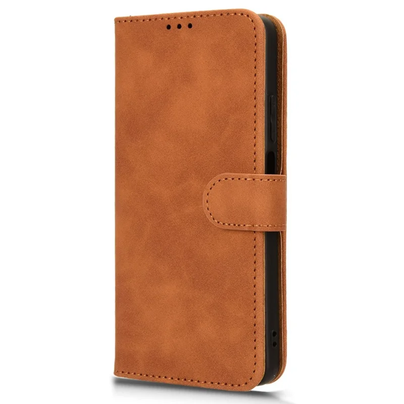 For Realme C65 4G Case PU Leather Skin Touch Feeling Wallet Phone Cover - Brown