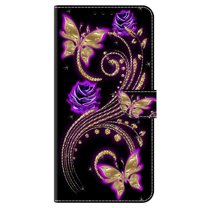For Google Pixel 9 Pro XL Case Stand 3D Pattern PU Leather Flip Wallet Phone Cover - Flowers / Butterflies