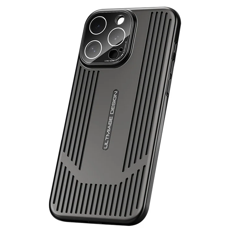 Funda para iPhone 13 Pro, de material PC transpirable y refrescante, cubierta de teléfono a prueba de golpes - Negro