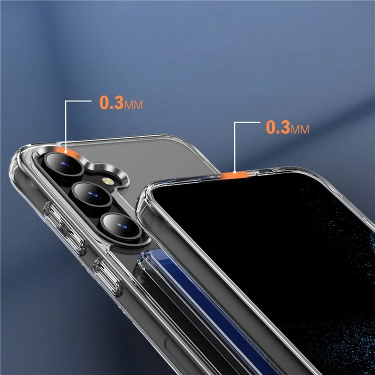 Per Samsung Galaxy S24+ Custodia Trasparente TPU+PC+Acrilico Custodia Protettiva per Cellulare con Porta Carte