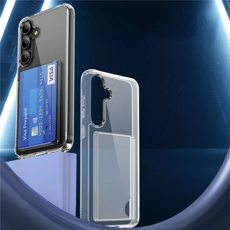 Чехол для телефона Samsung Galaxy S24 Wholesale, держатель для карт, TPU+PC+акриловая прозрачная обложка