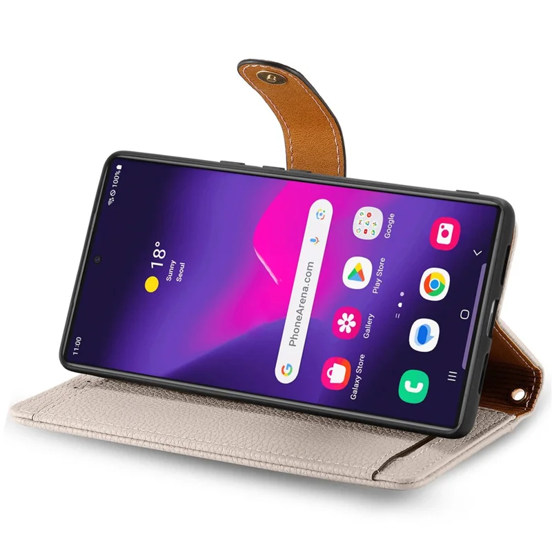 For Samsung Galaxy S24 Ultra RFID Blocking Case Zipper Pocket PU+TPU Phone Cover - Grey