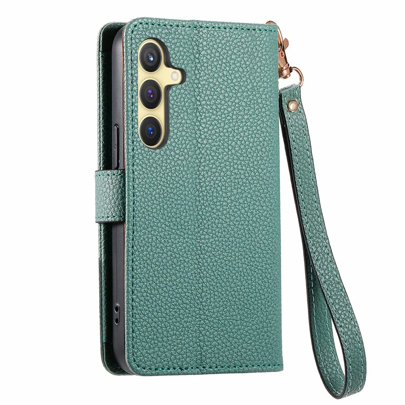 For Samsung Galaxy S24 Wallet Case RFID Blocking Leather Phone Cover - Green