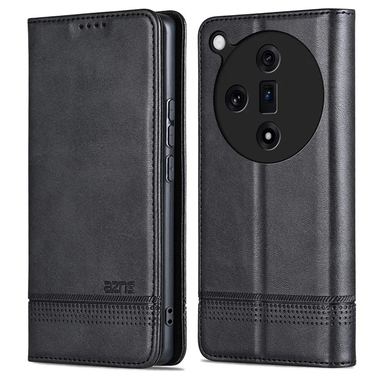 AZNS For Oppo Find X7 5G Leather Wallet Cover Mobile Phone Case Wholesale - Black