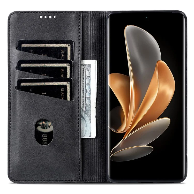 AZNS For Oppo Find X7 5G Leather Wallet Cover Mobile Phone Case Wholesale - Black