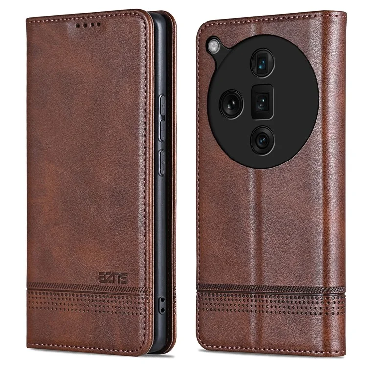 AZNS Per Oppo Find X7 Ultra Custodia Portafoglio in Pelle PU Custodia per Telefono con Chiusura Magnetica - Caffè