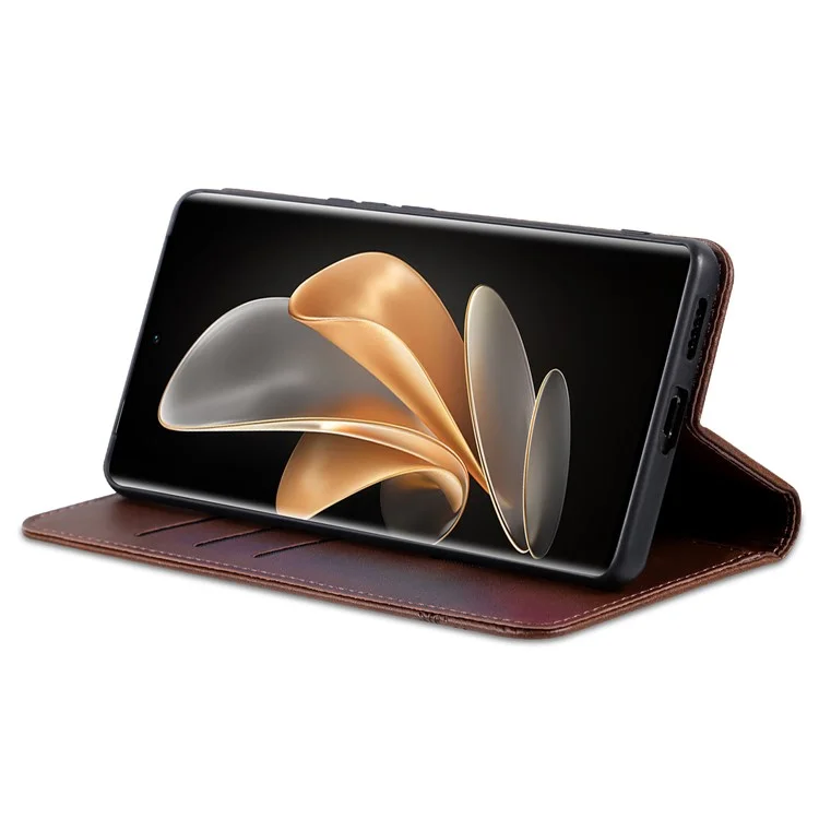 AZNS Per Oppo Find X7 Ultra Custodia Portafoglio in Pelle PU Custodia per Telefono con Chiusura Magnetica - Caffè