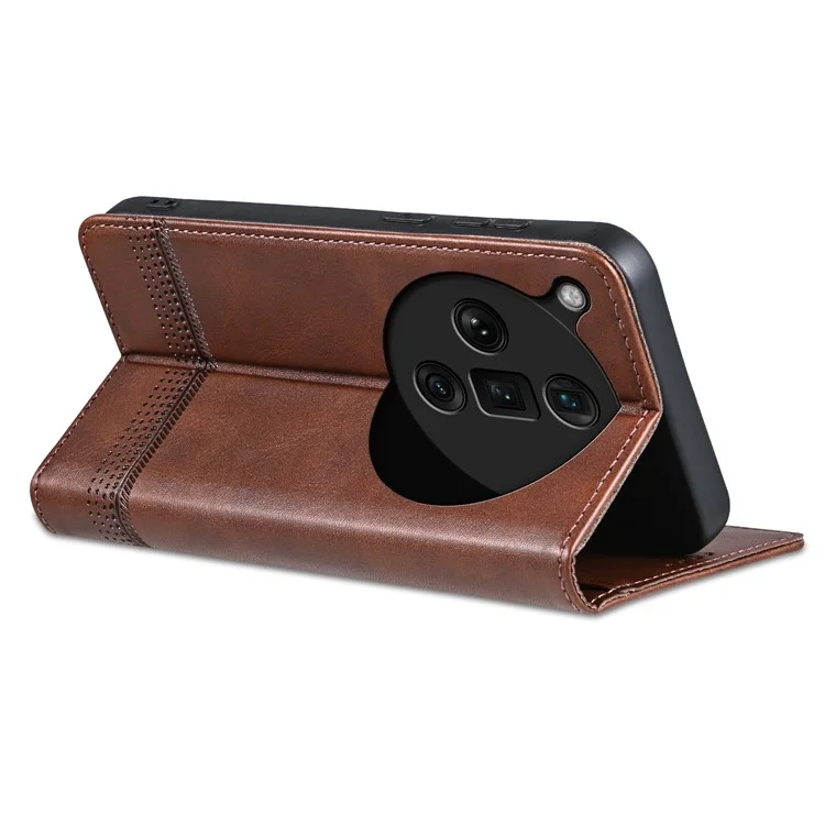 AZNS Per Oppo Find X7 Ultra Custodia Portafoglio in Pelle PU Custodia per Telefono con Chiusura Magnetica - Caffè