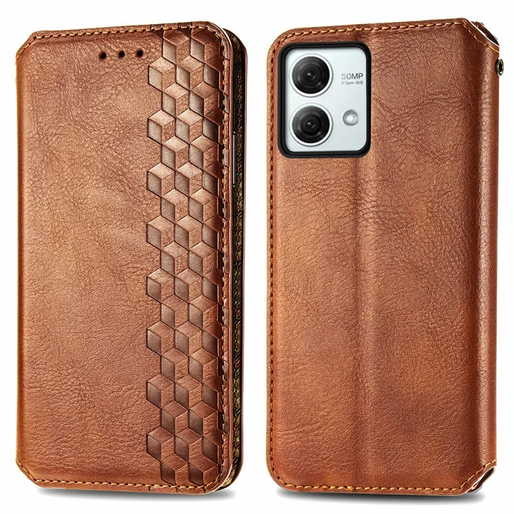 Para Motorola Moto G84 5G Capa Carteira de Couro Acessórios Móveis Fornecedores Atacadistas - Marrom