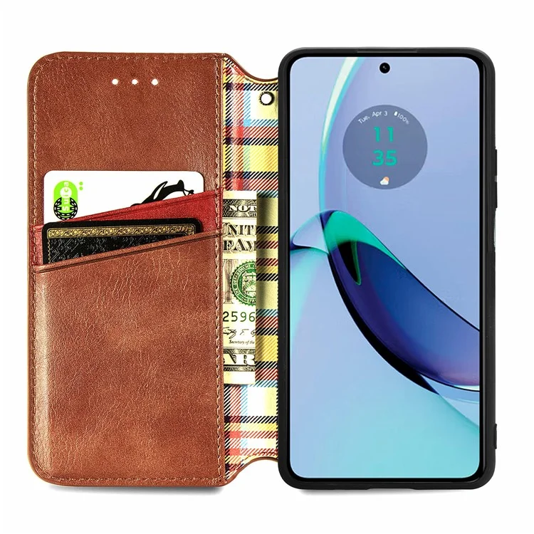 Para Motorola Moto G84 5G Capa Carteira de Couro Acessórios Móveis Fornecedores Atacadistas - Marrom