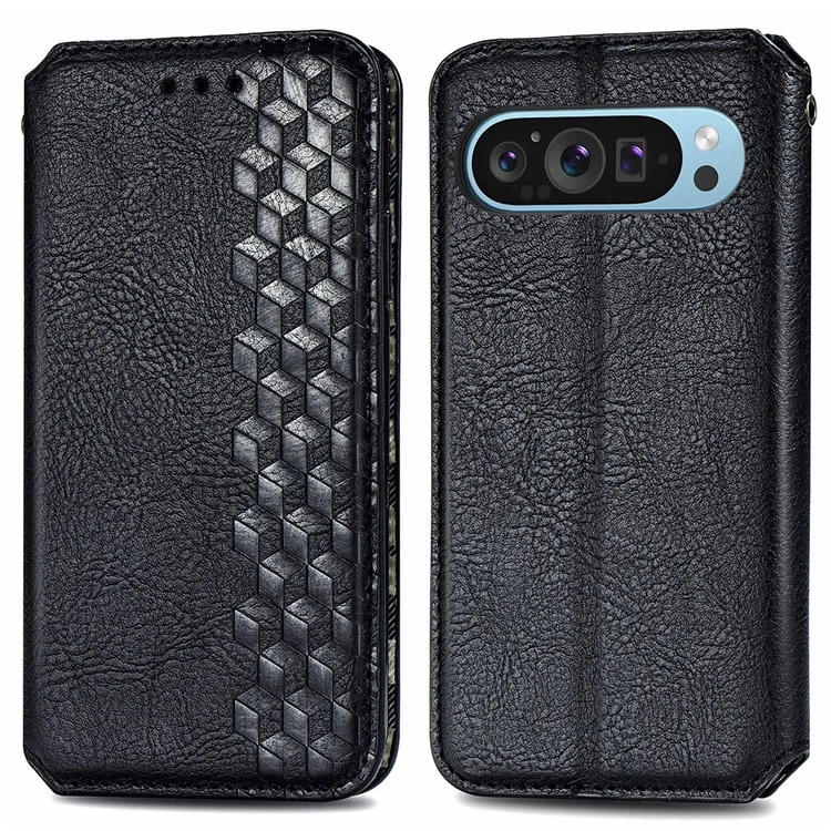 Para Google Pixel 9 / Pixel 9 Pro Case Leather Wallet Case Mobile Phone Cover Wholesale - Black
