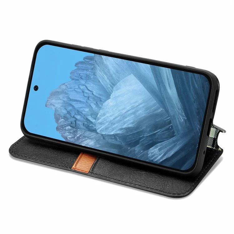 Para Google Pixel 9 / Pixel 9 Pro Case Leather Wallet Case Mobile Phone Cover Wholesale - Black