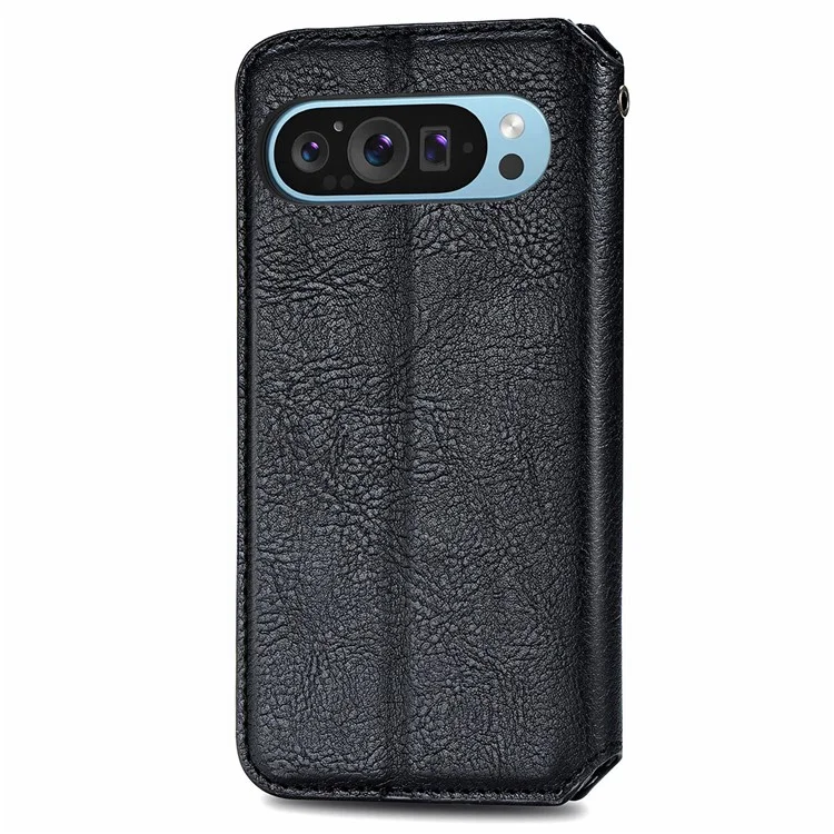 Para Google Pixel 9 / Pixel 9 Pro Case Leather Wallet Case Mobile Phone Cover Wholesale - Black