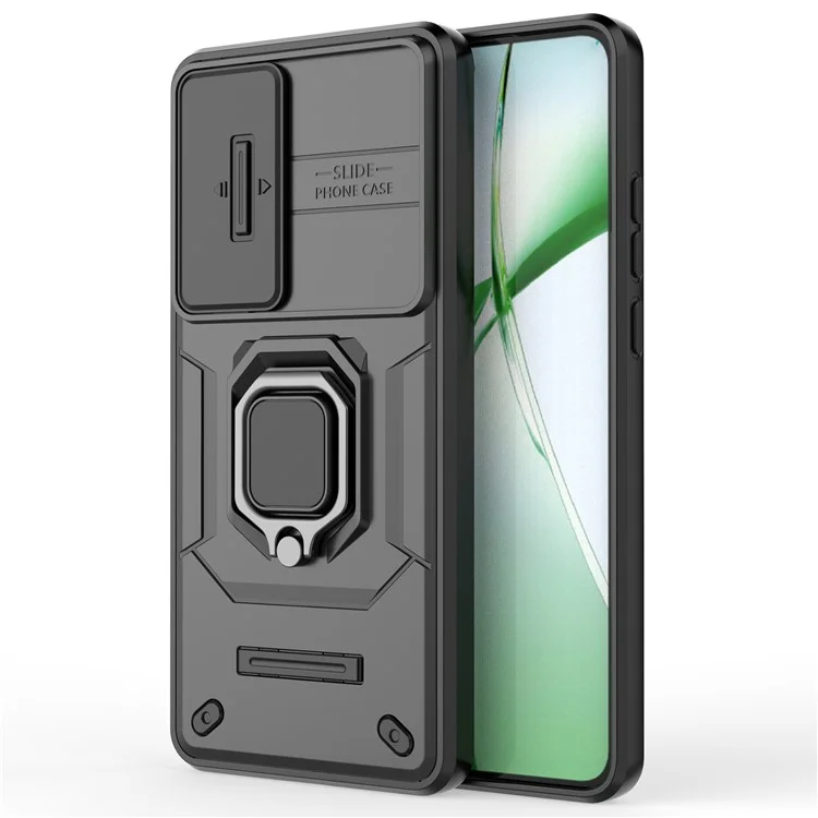 Per OnePlus Nord CE4 5G Protezione fotocamera Kickstand Case Custodia robusta PC+TPU - Nero
