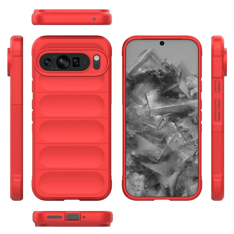 Mobile Phone Protector for Google Pixel 9 Pro XL , Shock Absorption TPU Back Case - Red
