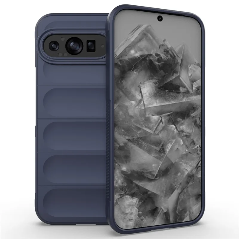 Mobiele telefoonbeschermer voor Google Pixel 9 Pro XL, schokabsorberende TPU achterkant - Donkerblauw