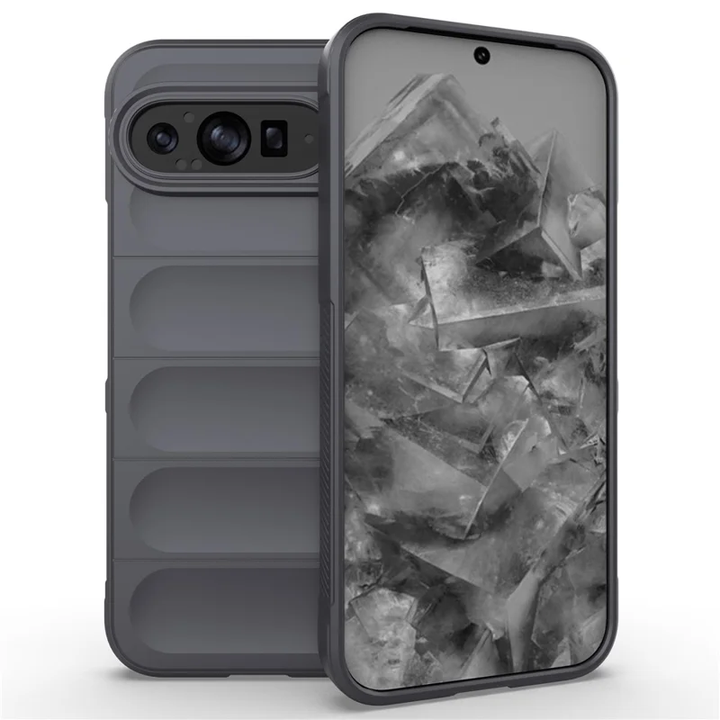 Protector de Teléfono Móvil para Google Pixel 9 Pro XL, Carcasa Posterior de TPU Antimpactos - Gris Oscuro