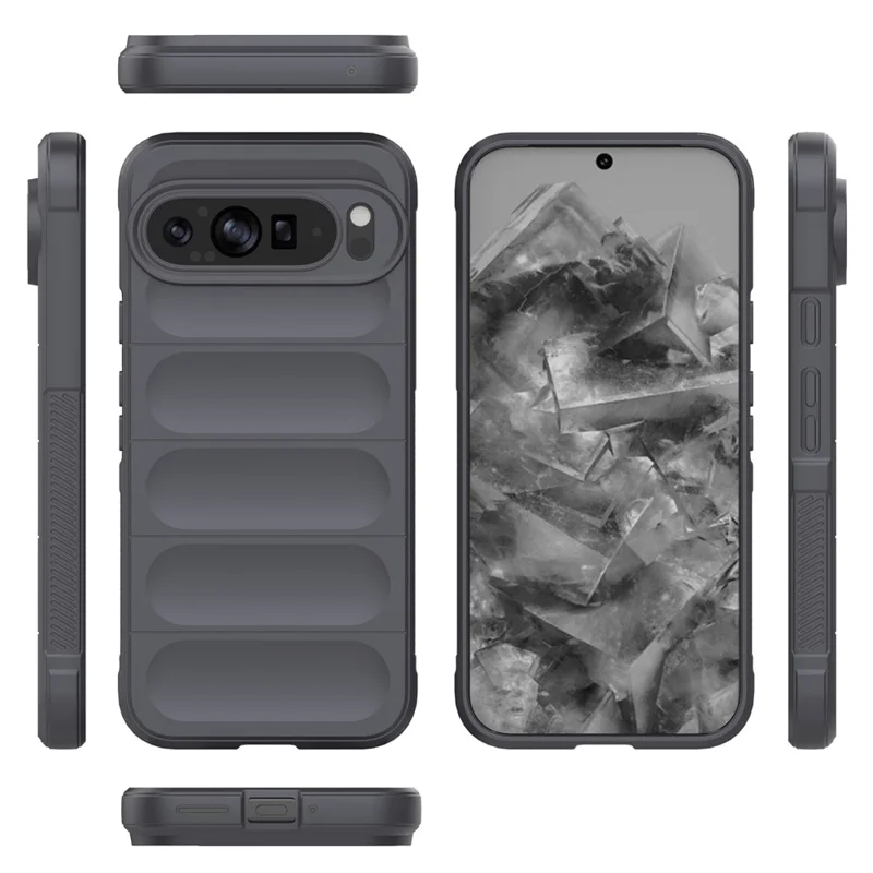 Protector de Teléfono Móvil para Google Pixel 9 Pro XL, Carcasa Posterior de TPU Antimpactos - Gris Oscuro