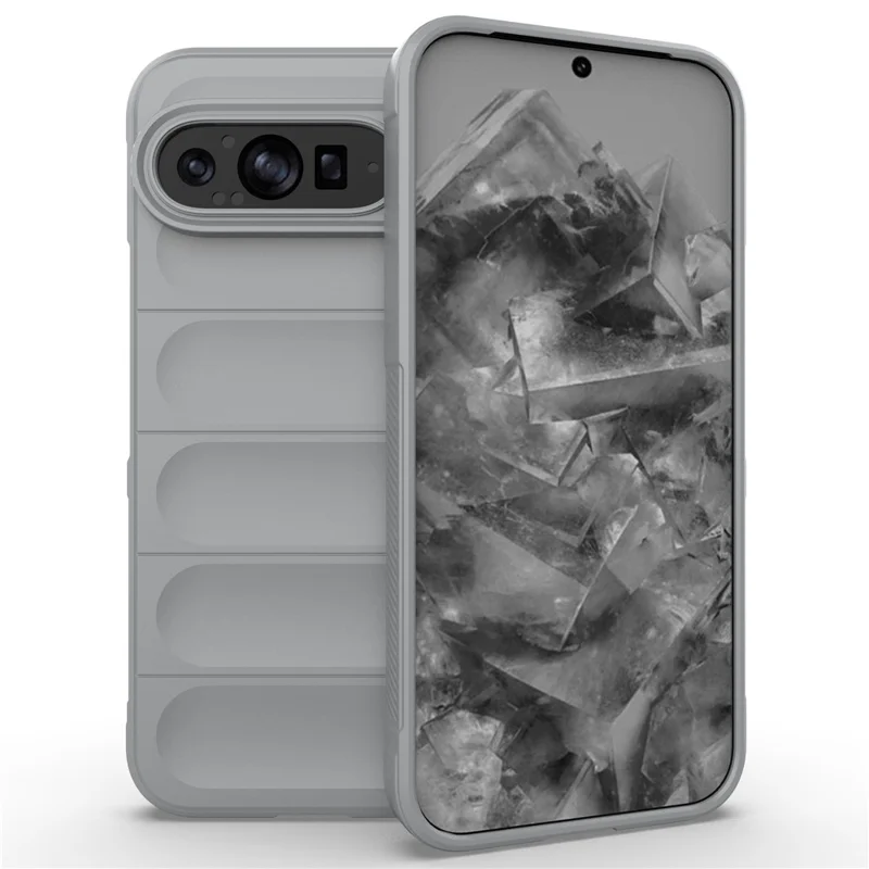 Mobile Phone Protector for Google Pixel 9 Pro XL , Shock Absorption TPU Back Case - Light Grey