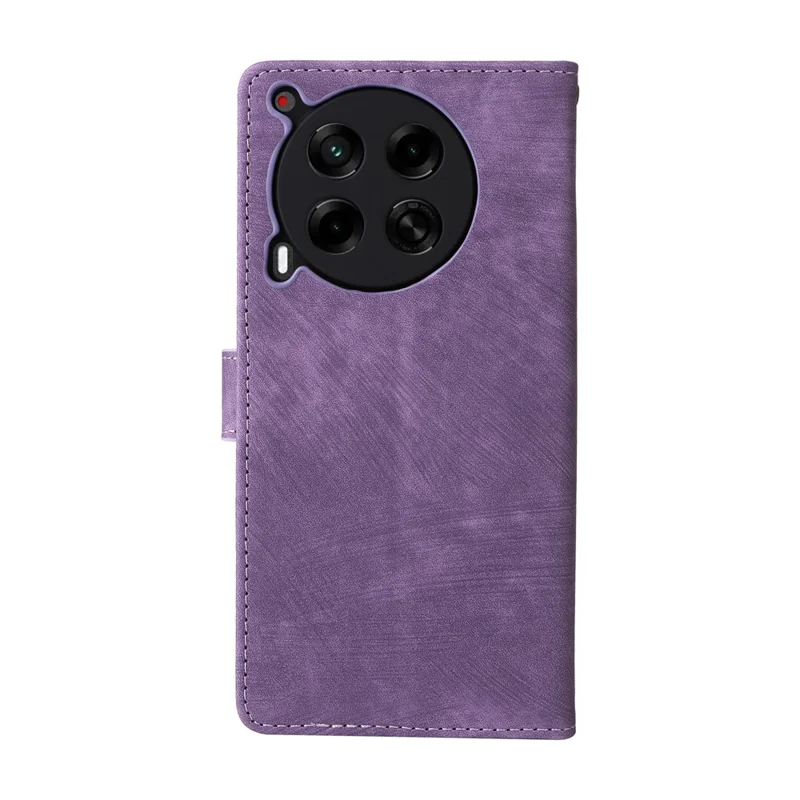 For TECNO Camon 30 4G CL6 Phone Case Magnetic Clasp RFID Blocking Wallet Cover - Purple