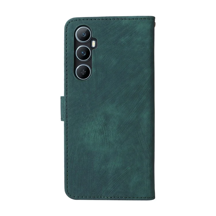 Para Realme C65 4G Case RFID Blocking Phone Stand Cover com Fecho Magnético - Verde