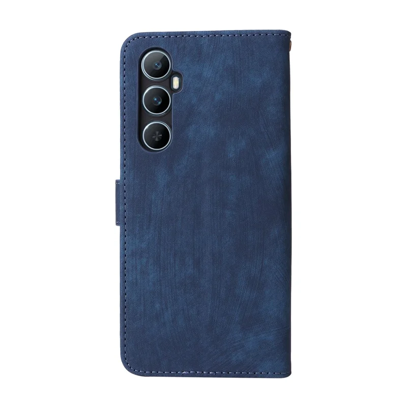 For Realme C65 4G Case RFID Blocking Phone Stand Cover with Magnetic Closure - Blue