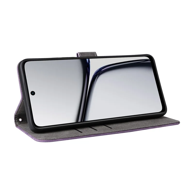 For Realme C65 4G Case RFID Blocking Phone Stand Cover with Magnetic Closure - Purple