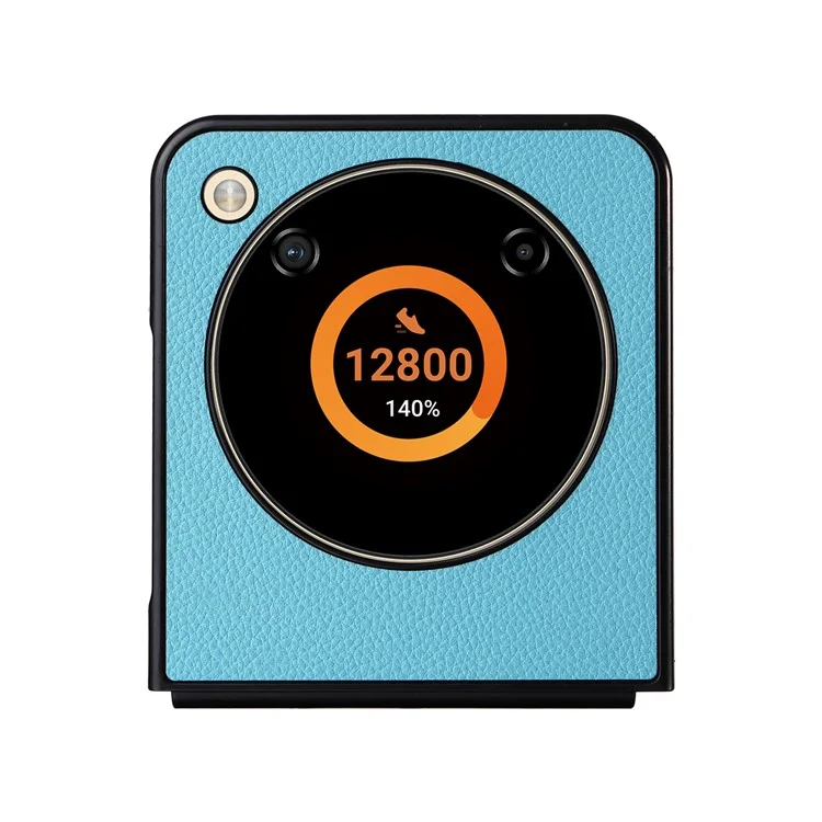 For ZTE Libero Flip A304ZT / nubia Flip 5G Case Litchi Texture PU Leather Coated PC Phone Shell - Baby Blue