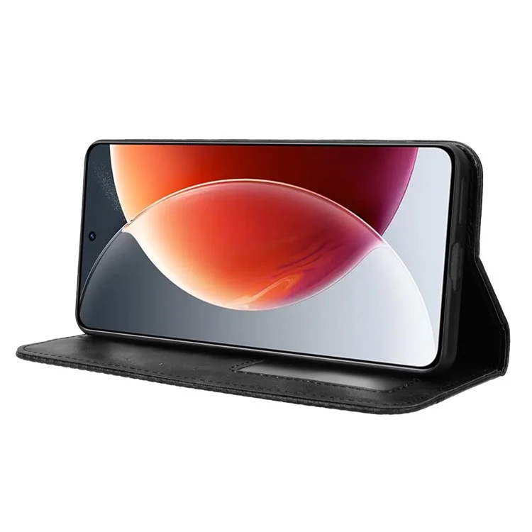 Para TECNO Camon 30 Premier 5G Case Retro Couro Carteira Tampa Acessórios Móveis Atacado - Preto