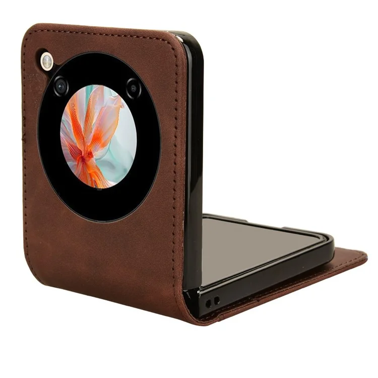 Pour le ZTE nubia Flip 5G / Libero Flip A304ZT, étui en cuir avec fentes pour cartes - Marron