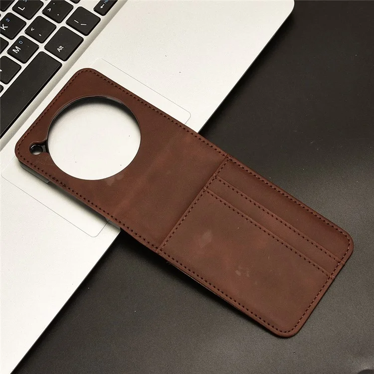 Pour le ZTE nubia Flip 5G / Libero Flip A304ZT, étui en cuir avec fentes pour cartes - Marron