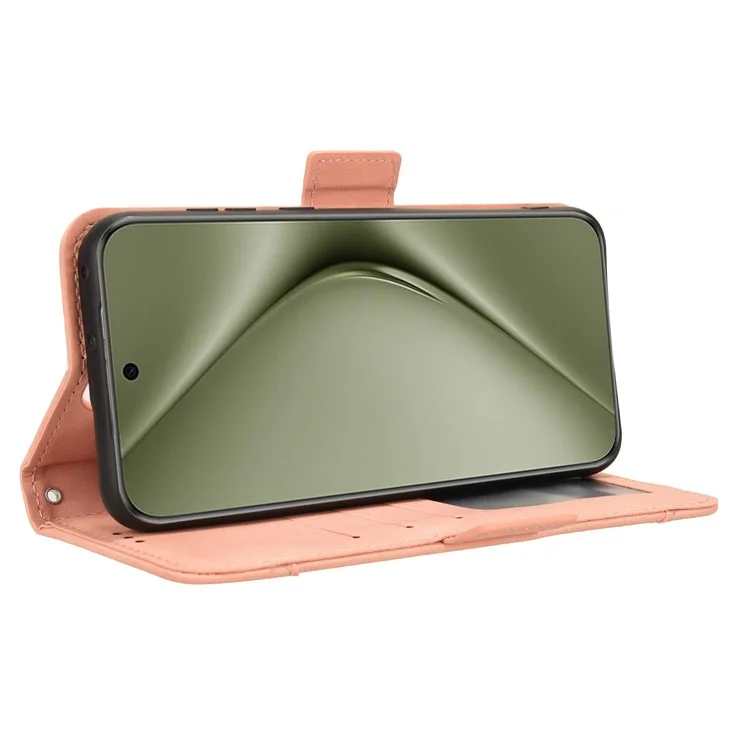 Pour Huawei Pura 70 Pro / 70 Pro+ / 70 Ultra Étui en cuir avec plusieurs fentes pour cartes - Rose