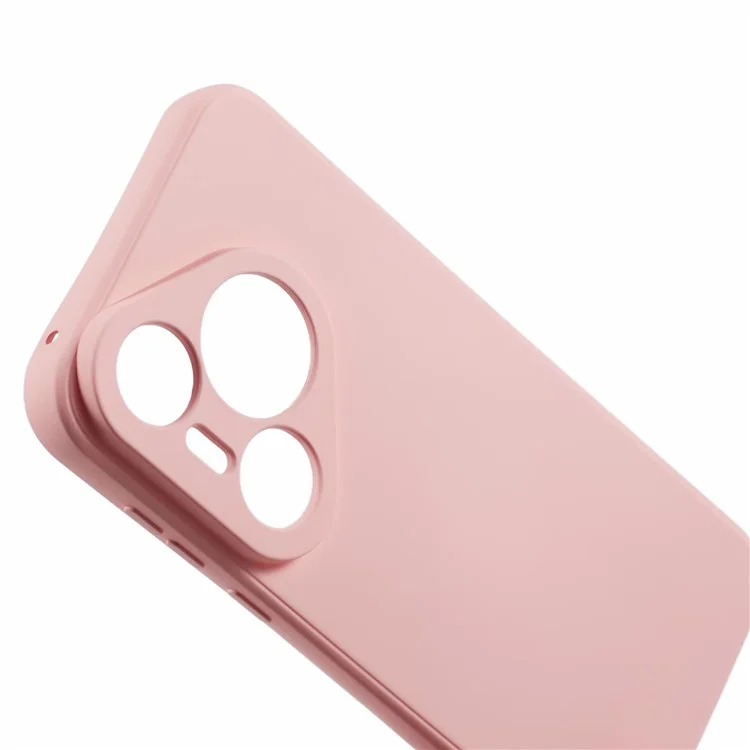 Для Huawei Pura 70 Pro / 70 Pro+ Чехол из волокна с мягкой подкладкой из TPU, одноцветный чехол для телефона - розовый