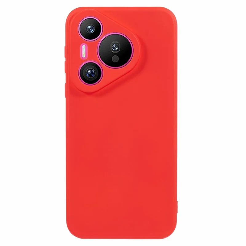 For Huawei Pura 70 Pro / 70 Pro+ Case Fiber Lining Soft TPU Solid Color Phone Cover - Red