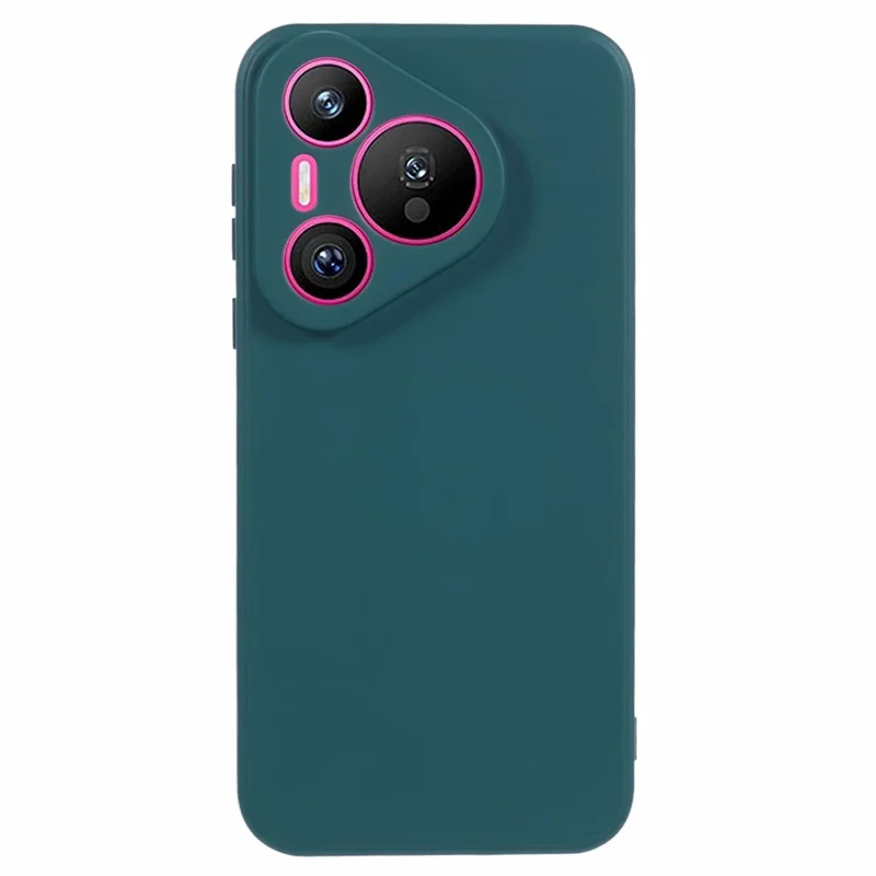 For Huawei Pura 70 Pro / 70 Pro+ Case Fiber Lining Soft TPU Solid Color Phone Cover - Army Green