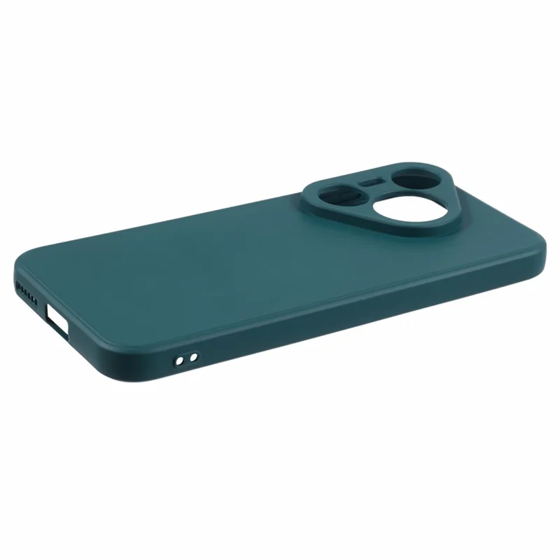 For Huawei Pura 70 Pro / 70 Pro+ Case Fiber Lining Soft TPU Solid Color Phone Cover - Army Green