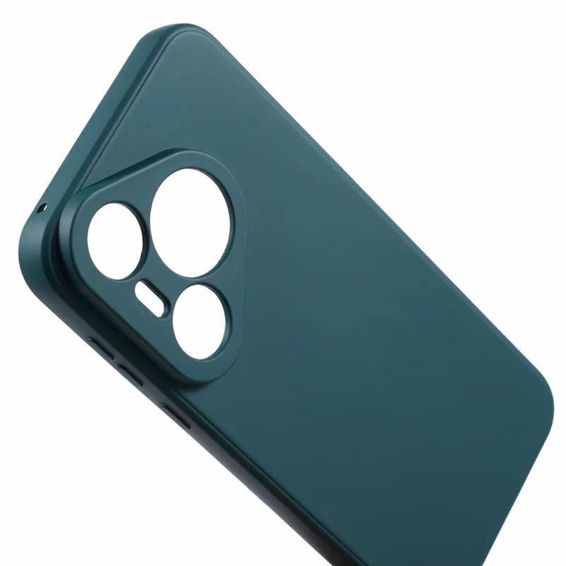 For Huawei Pura 70 Pro / 70 Pro+ Case Fiber Lining Soft TPU Solid Color Phone Cover - Army Green