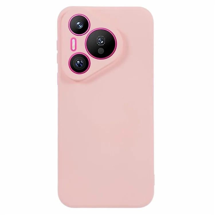 Pour Huawei Pura 70 Étui Fibre Doublure TPU Souple Coque de Protection Téléphone Anti-Choc - Rose